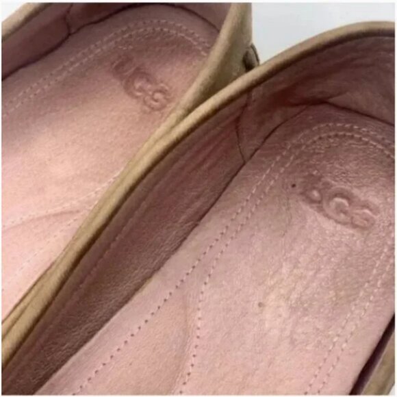 UGG Callen Suede Driving Loafer Tan Size 8.5 - Picture 8 of 9